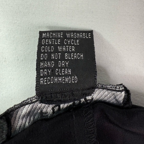 FUDA Black Silk Wide-Leg Pants Drawstring Tie Size Large - Picture 4 of 9